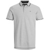 JACK & JONES Polo Plain Shirt Collar Polo - L Grigio (Light Grey/Melange) JACK & JONES Polo Plain Shirt Collar Polo - L Grigio (Light Grey/Melange)