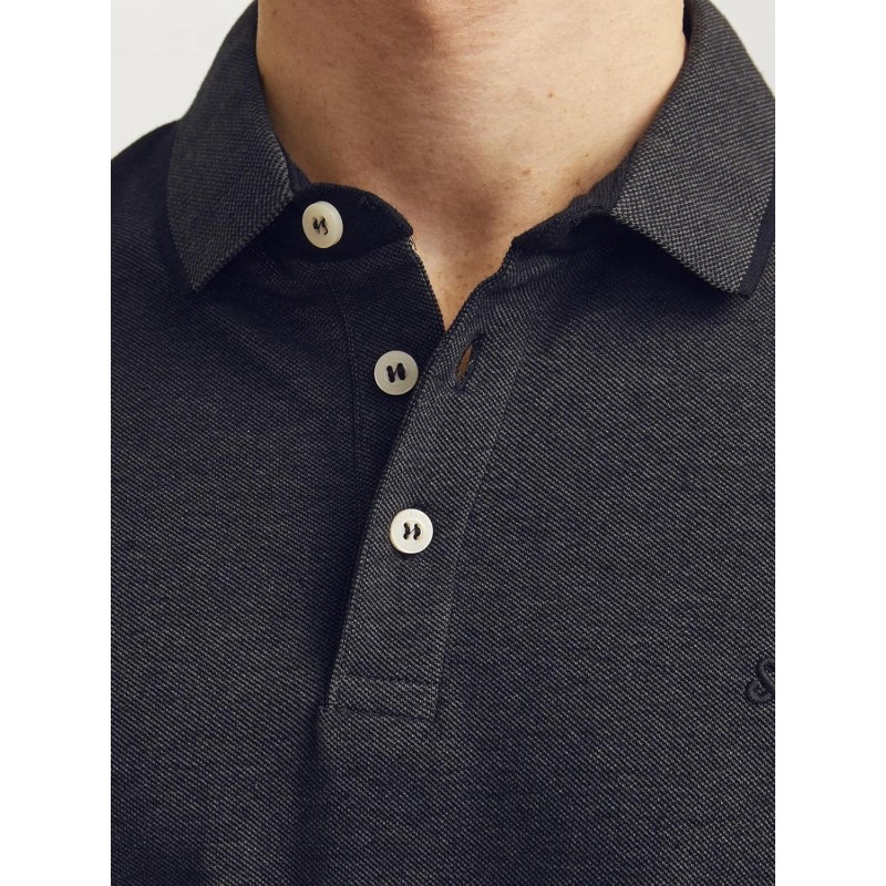 JACK & JONES Polo Plain Shirt Collar Polo - S Grigio (Dark Grey Melange Detail: Slim F... JACK & JONES Polo Plain Shirt Collar Polo - S Grigio (Dark Grey Melange Detail: Slim F...