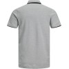 JACK & JONES Polo Plain Shirt Collar Polo - XS Grigio (Light Grey/Melange) JACK & JONES Polo Plain Shirt Collar Polo - XS Grigio (Light Grey/Melange)