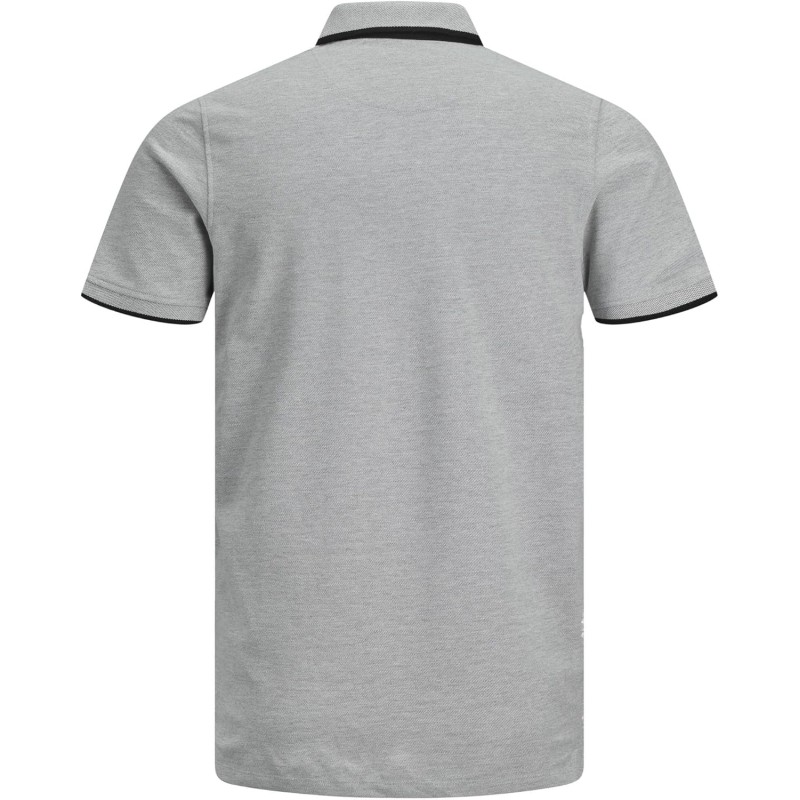 JACK & JONES Polo Plain Shirt Collar Polo - XS Grigio (Light Grey/Melange) JACK & JONES Polo Plain Shirt Collar Polo - XS Grigio (Light Grey/Melange)
