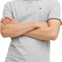 JACK & JONES Polo Plain Shirt Collar Polo - XS Grigio (Light Grey/Melange)