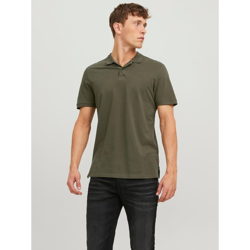 JACK & JONES Polo Plain Shirt Collar Polo - XXL Verde (Olive Night Detail: Slim Fit) JACK & JONES Polo Plain Shirt Collar Polo - XXL Verde (Olive Night Detail: Slim Fit)