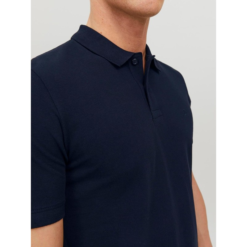 JACK & JONES Polo Plain Shirt Collar Polo - M Blu (Navy Blazer Detail: Slim Fit) JACK & JONES Polo Plain Shirt Collar Polo - M Blu (Navy Blazer Detail: Slim Fit)