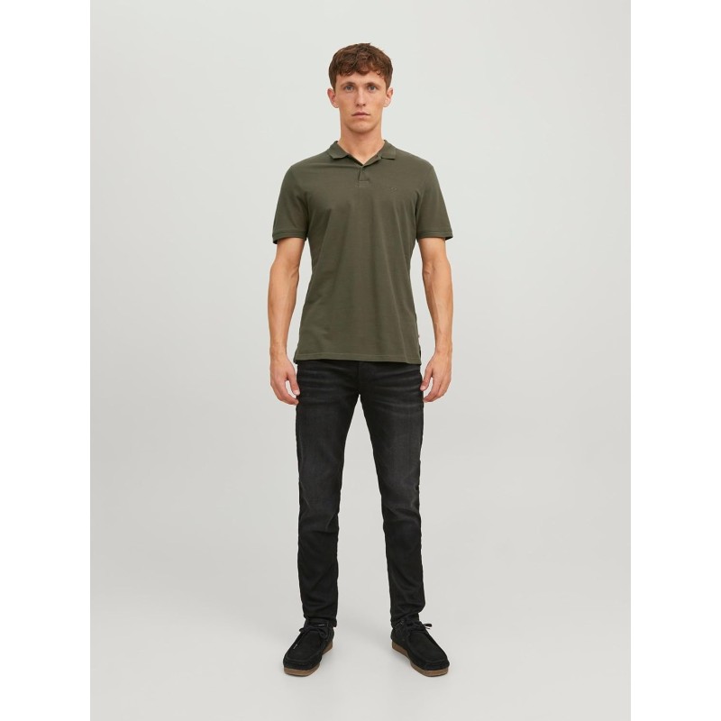 JACK & JONES Polo Plain Shirt Collar Polo - M Verde (Olive Night Detail: Slim Fit) JACK & JONES Polo Plain Shirt Collar Polo - M Verde (Olive Night Detail: Slim Fit)