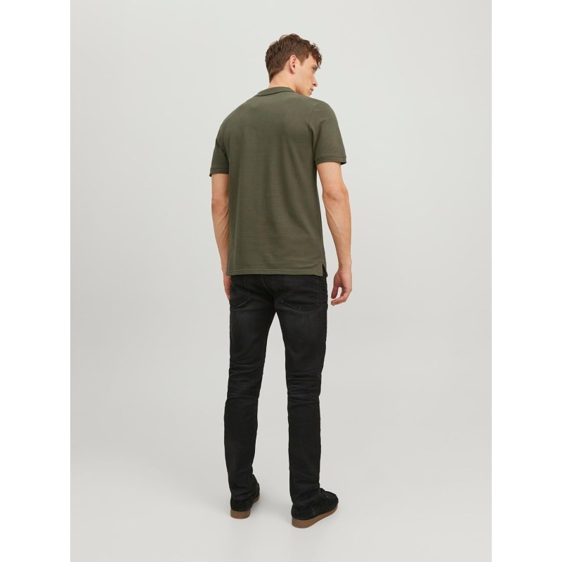 JACK & JONES Polo Plain Shirt Collar Polo - M Verde (Olive Night Detail: Slim Fit) JACK & JONES Polo Plain Shirt Collar Polo - M Verde (Olive Night Detail: Slim Fit)