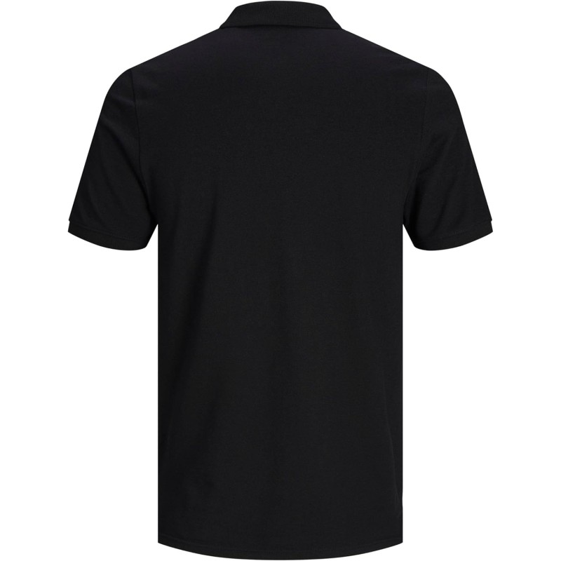 JACK & JONES Polo Plain Shirt Collar Polo - M Nero (Black Detail: Slim Fit) JACK & JONES Polo Plain Shirt Collar Polo - M Nero (Black Detail: Slim Fit)