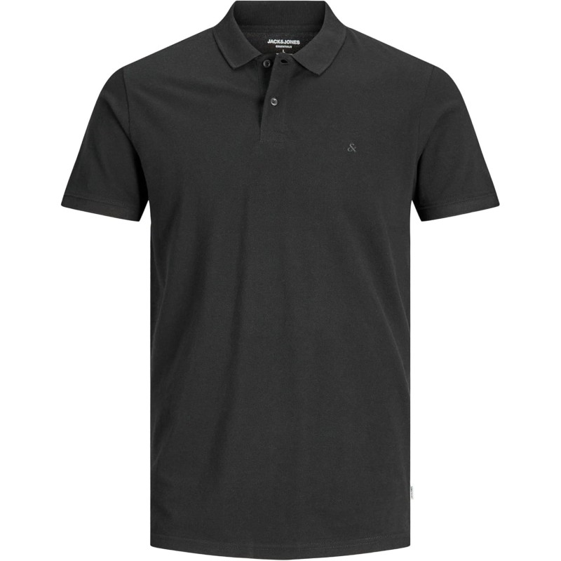 JACK & JONES Polo Plain Shirt Collar Polo - M Nero (Black Detail: Slim Fit) JACK & JONES Polo Plain Shirt Collar Polo - M Nero (Black Detail: Slim Fit)