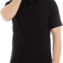 JACK & JONES Polo Plain Shirt Collar Polo - M Nero (Black Detail: Slim Fit)