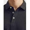 JACK & JONES Polo Plain Shirt Collar Polo - XXL Grigio (Dark Grey Melange Detail: Slim Fit - Melange) JACK & JONES Polo Plain Shirt Collar Polo - XXL Grigio (Dark Grey Melange Detail: Slim Fit - Melange)