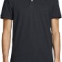 JACK & JONES Polo Plain Shirt Collar Polo - XXL Grigio (Dark Grey Melange Detail: Slim Fit - Melange)