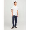 JACK & JONES Polo Plain Shirt Collar Polo - L Bianco (White Detail: Slim Fit) JACK & JONES Polo Plain Shirt Collar Polo - L Bianco (White Detail: Slim Fit)