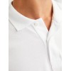 JACK & JONES Polo Plain Shirt Collar Polo - L Bianco (White Detail: Slim Fit) JACK & JONES Polo Plain Shirt Collar Polo - L Bianco (White Detail: Slim Fit)