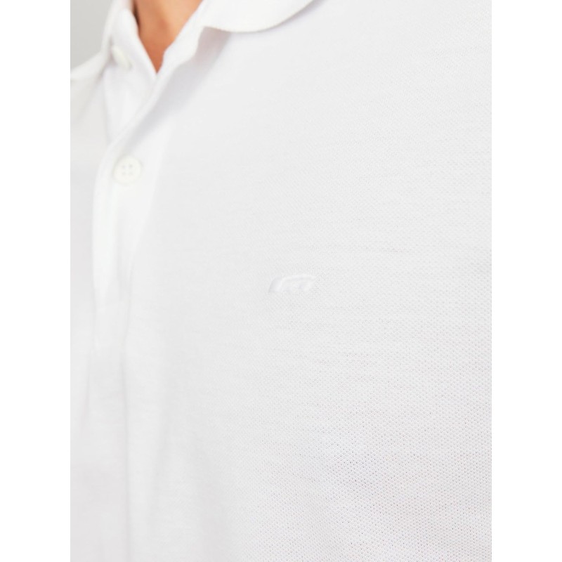 JACK & JONES Polo Plain Shirt Collar Polo - M Bianco (White Detail: Slim Fit) JACK & JONES Polo Plain Shirt Collar Polo - M Bianco (White Detail: Slim Fit)