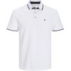 JACK & JONES Polo Plain Shirt Collar Polo - M Bianco (White Detail: Slim Fit) JACK & JONES Polo Plain Shirt Collar Polo - M Bianco (White Detail: Slim Fit)