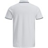JACK & JONES Polo Plain Shirt Collar Polo - M Bianco (White Detail: Slim Fit) JACK & JONES Polo Plain Shirt Collar Polo - M Bianco (White Detail: Slim Fit)