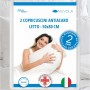 Allergosystem 2pz Federe Copricuscini Letto Matrimoniale Antiacaro 50x80cm - Dispositivo Medico Antiacaro e Anallergico MADE IN ITALY - Linea Nuvola - 50x80 cm (2-Pack)