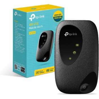 Tp-Link M7200 Mobile Router Hotspot Portatile, 4G Lte Cat4 150 MBps, Vincitore del Premio Red Dot Design, Può Essere Utilizzato in Tutti i Paesi Europei, Ieee 802.11B / G / N Frequenza: 2.4 Ghz, Nero