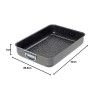 Alluflon Teglia per lasagne Tradition Italy in alluminio, nera, 42 x 29,5 x 7,5 cm - 40x28cm