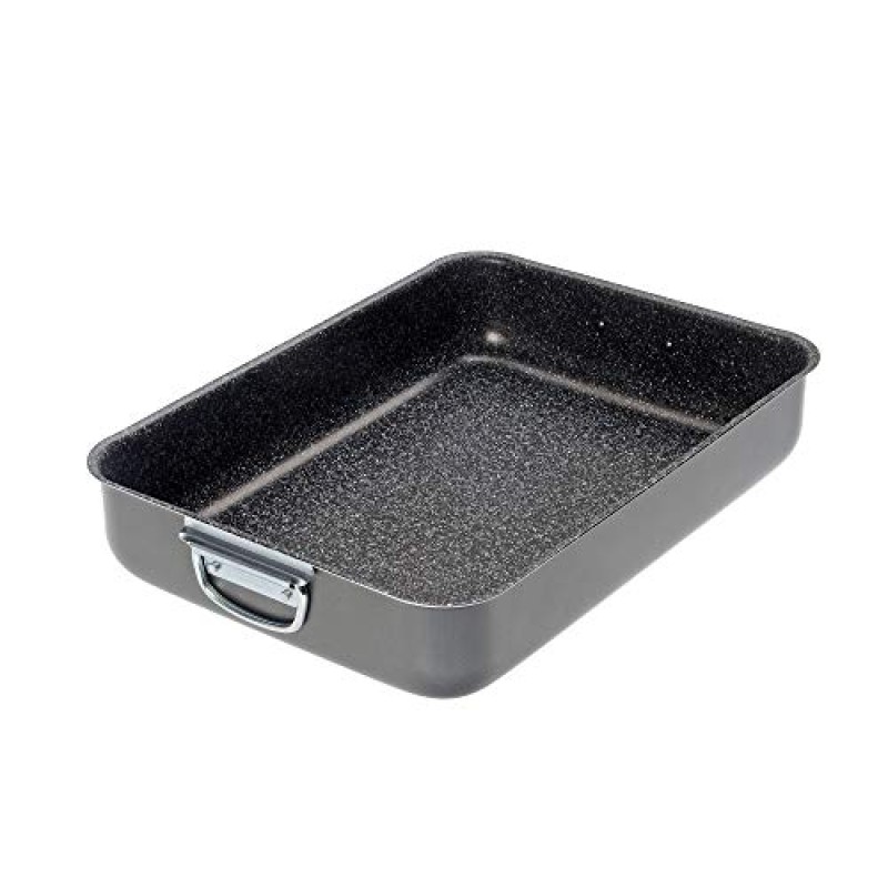 Alluflon Teglia per lasagne Tradition Italy in alluminio, nera, 42 x 29,5 x 7,5 cm - 40x28cm