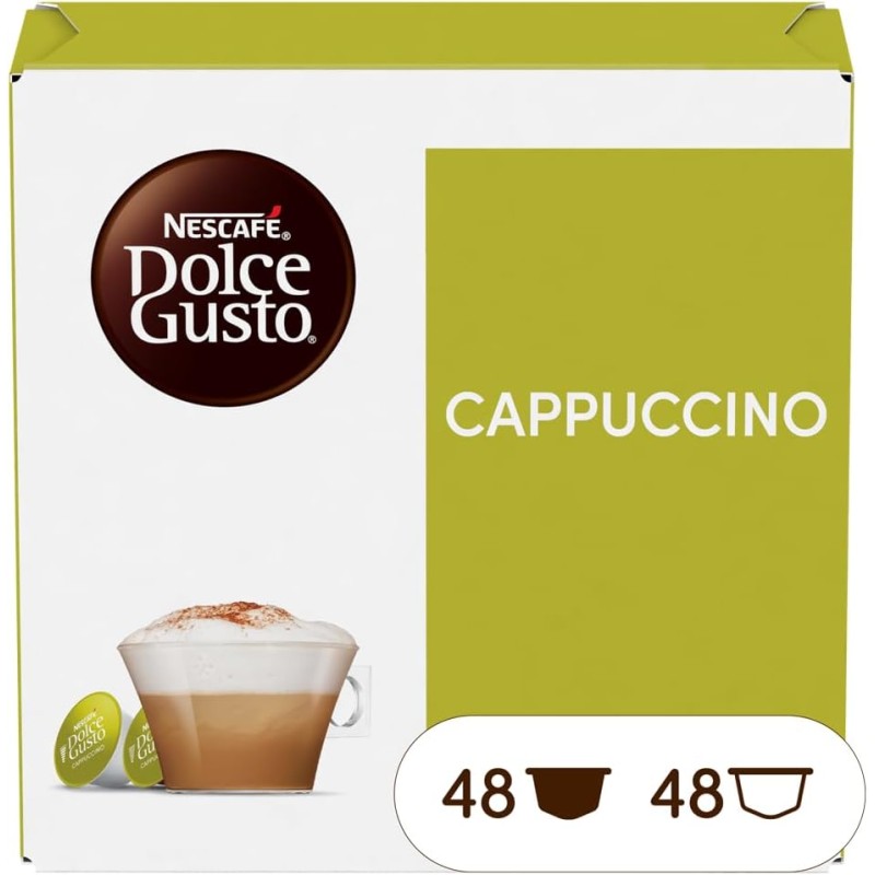 NESCAFÉ DOLCE GUSTO Cappuccino, 6 Confezioni da 16 Capsule (96 Capsule Compatibili Nescafé Dolce Gusto) NESCAFÉ DOLCE GUSTO Cappuccino, 6 Confezioni da 16 Capsule (96 Capsule Compatibili Nescafé Dolce Gusto)