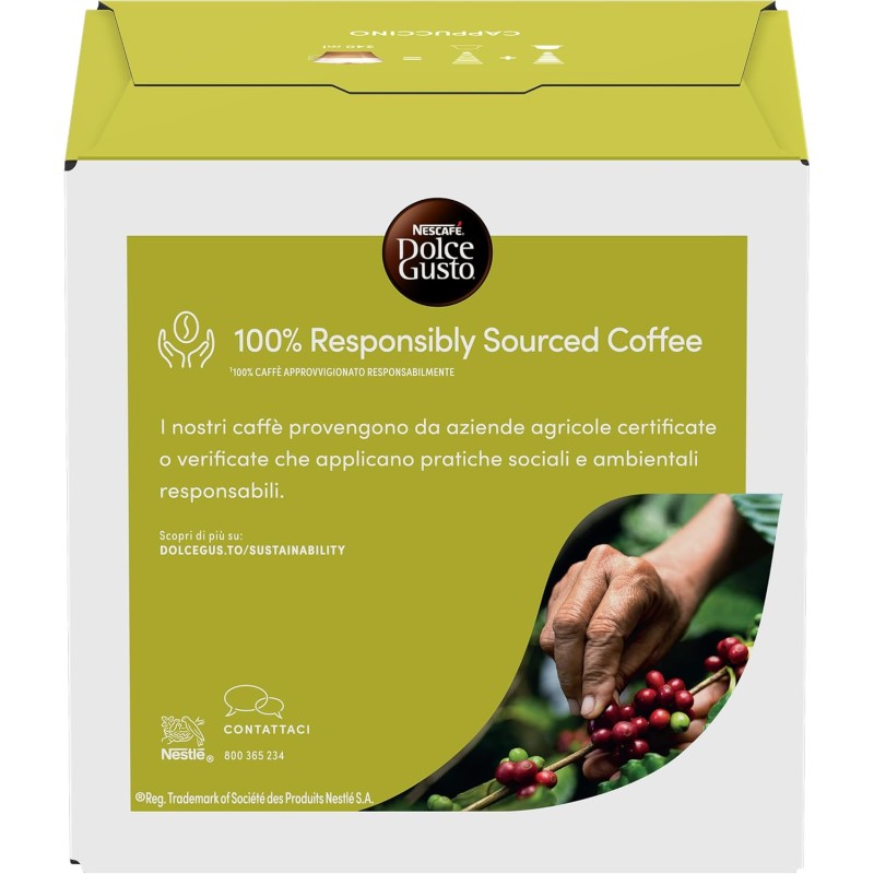 NESCAFÉ DOLCE GUSTO Cappuccino, 6 Confezioni da 16 Capsule (96 Capsule Compatibili Nescafé Dolce Gusto) NESCAFÉ DOLCE GUSTO Cappuccino, 6 Confezioni da 16 Capsule (96 Capsule Compatibili Nescafé Dolce Gusto)