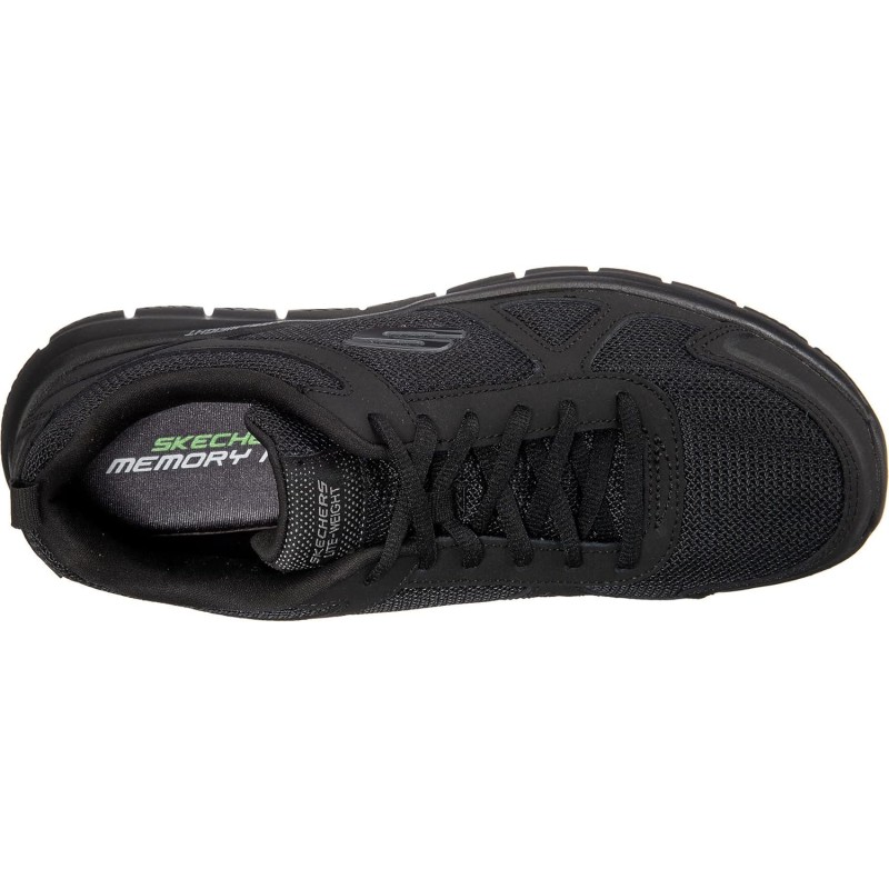 Skechers Track-scloric 52631-bbk, Sneakers Basse Uomo - 42 EU Black Leather Mesh Pu Trim Skechers Track-scloric 52631-bbk, Sneakers Basse Uomo - 42 EU Black Leather Mesh Pu Trim