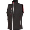 U-POWER | Gilet da Lavoro CLIMB, in Tessuto Soft Shell Stretch Traspirante Antivento e Idrorepellente, tasche frontali e portacellulare, fondo sagomato, 96% Poliestere 4% Elastane - L BLACK CARBON