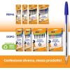 BIC Cristal Original, Penne a Sfera, Inchiostri Blu, Nero, Verde e Rosso, Punta Media (1.0 mm), Confezione 20 Penne Economiche, Cancelleria Scuola e Ufficio - 10 unità (Confezione da 2)