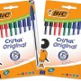 BIC Cristal Original, Penne a Sfera, Inchiostri Blu, Nero, Verde e Rosso, Punta Media (1.0 mm), Confezione 20 Penne Economiche, Cancelleria Scuola e Ufficio - 10 unità (Confezione da 2)