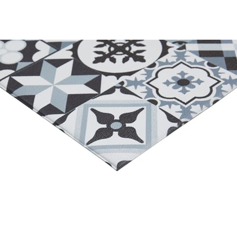 andiamo - Tappeto da Cucina in PVC con Superficie Liscia e Design Colorati, di Facile Manutenzione, Resistente e Privo di Sostanze nocive, Colore: Grigio, Dimensioni: 50 x 150 cm - 50 x 150 cm Grau