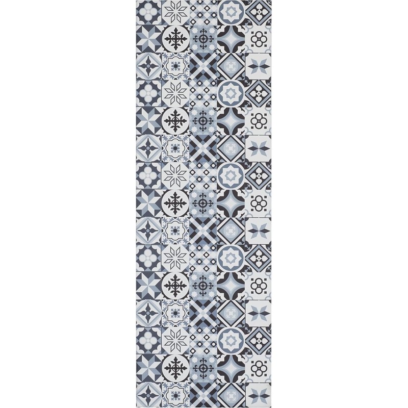 andiamo - Tappeto da Cucina in PVC con Superficie Liscia e Design Colorati, di Facile Manutenzione, Resistente e Privo di Sostanze nocive, Colore: Grigio, Dimensioni: 50 x 150 cm - 50 x 150 cm Grau