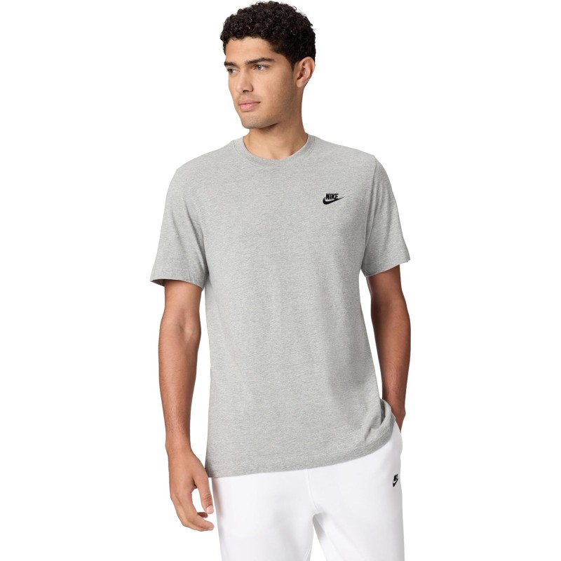 Nike M NSW Club Tee Maglietta Uomo (Pacco da 1) - S Dk Grey Heather Black Nike M NSW Club Tee Maglietta Uomo (Pacco da 1) - S Dk Grey Heather Black