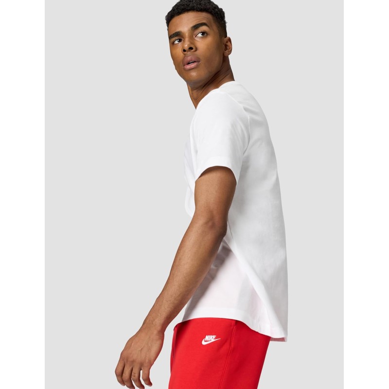 Nike M NSW Club Tee Maglietta Uomo (Pacco da 1) - XXL White Black University Red Nike M NSW Club Tee Maglietta Uomo (Pacco da 1) - XXL White Black University Red