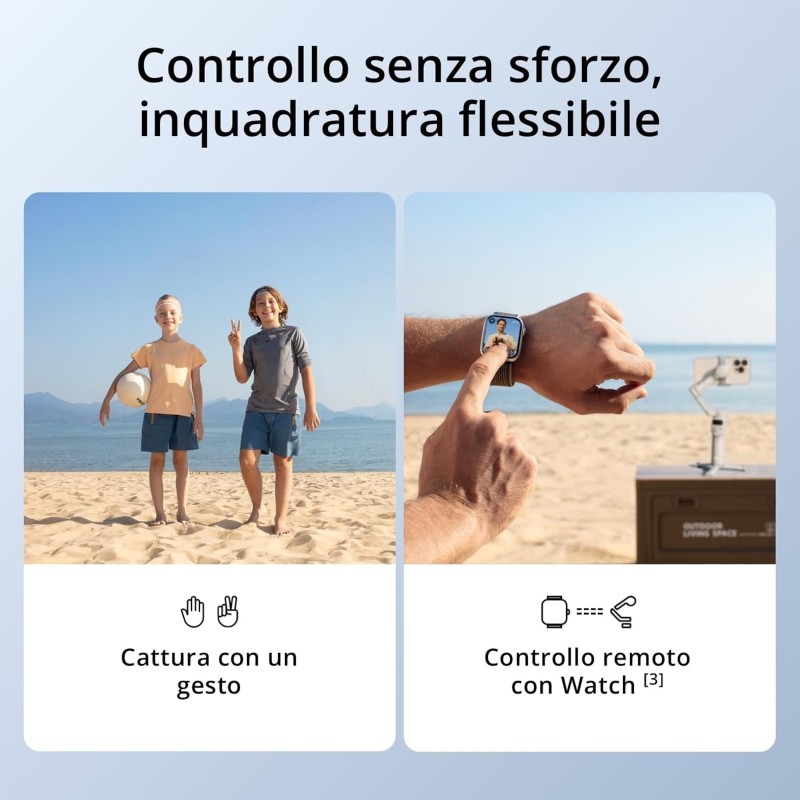 DJI Osmo Mobile 7 Stabilizzatore per iPhone, Android, Treppiede integrato, Ultra-leggero, Stabilizzatore 3 assi per smartphone, ActiveTrack 7.0, ShotGuides, Editing a un tocco, 10 ore di autonomia DJI Osmo Mobile 7 Stabilizzatore per iPhone, Android, Treppiede integrato, Ultra-leggero, Stabilizzatore 3 assi per smartphone, ActiveTrack 7.0, ShotGuides, Editing a un tocco, 10 ore di autonomia