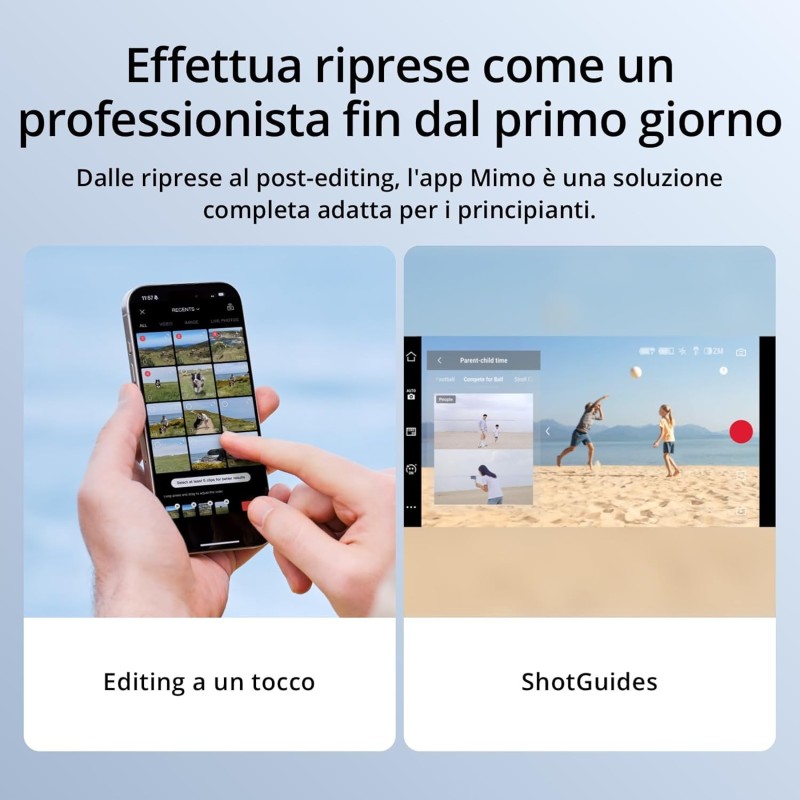 DJI Osmo Mobile 7 Stabilizzatore per iPhone, Android, Treppiede integrato, Ultra-leggero, Stabilizzatore 3 assi per smartphone, ActiveTrack 7.0, ShotGuides, Editing a un tocco, 10 ore di autonomia DJI Osmo Mobile 7 Stabilizzatore per iPhone, Android, Treppiede integrato, Ultra-leggero, Stabilizzatore 3 assi per smartphone, ActiveTrack 7.0, ShotGuides, Editing a un tocco, 10 ore di autonomia