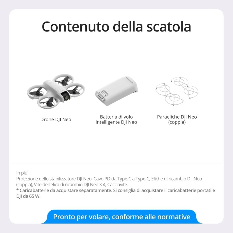 DJI Neo, mini drone con fotocamera UHD 4K per adulti, 135g drone che vola da solo e ti segue, decollo dalla mano, tracciamento del soggetto, QuickShot, video stabilizzati, (senza radiocomando) DJI Neo, mini drone con fotocamera UHD 4K per adulti, 135g drone che vola da solo e ti segue, decollo dalla mano, tracciamento del soggetto, QuickShot, video stabilizzati, (senza radiocomando)