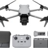 DJI Air 3S Combo Fly More (RC-N3), drone con grandangolare CMOS 1" e teleobiettivo medio, video HDR 4K/60fps, rilevamento omnidirezionale ostacoli in notturna e 3 batterie per volare più a lungo