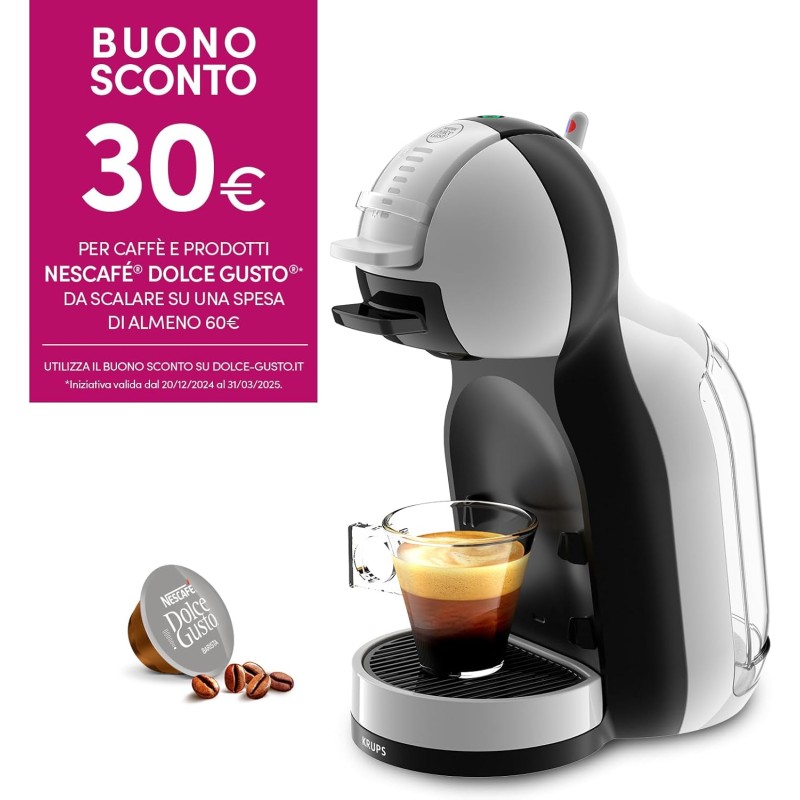 NESCAFÉ DOLCE GUSTO Krups Mini Me Macchina per Caffè Espresso e Altre bevande in capsula, Automatica, Grigio e Nero - Grigio NESCAFÉ DOLCE GUSTO Krups Mini Me Macchina per Caffè Espresso e Altre bevande in capsula, Automatica, Grigio e Nero - Grigio