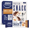 Enervit, Protein Snack con Arachidi e Caramello, Low Sugar, Ricoperta di Cioccolato al Latte, Barrette Proteiche, Ricche in Fibre, Per il Controllo del Peso, Senza Glutine, 8 Barrette da 31g