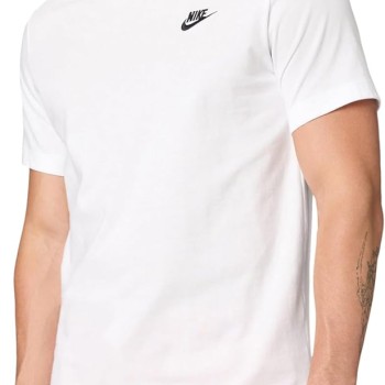 Nike M NSW Club Tee Maglietta Uomo (Pacco da 1) - L White Black