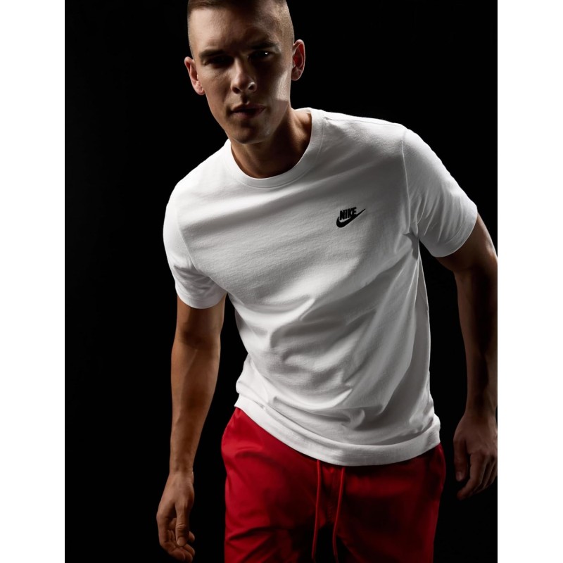 Nike M NSW Club Tee Maglietta Uomo (Pacco da 1) - L White Black Nike M NSW Club Tee Maglietta Uomo (Pacco da 1) - L White Black