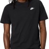 Nike M NSW Club Tee Maglietta Uomo (Pacco da 1) - XS Black White 01