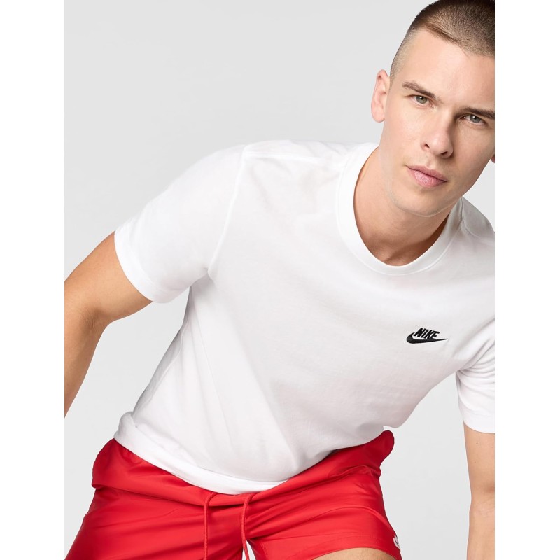 Nike M NSW Club Tee Maglietta Uomo (Pacco da 1) - 3XL White Black Nike M NSW Club Tee Maglietta Uomo (Pacco da 1) - 3XL White Black