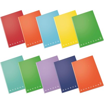 Pigna Monocromo Conf. 10 pz. 02298884M , Quaderno f.to A4, Rigatura 4M, quadretti 4 mm , Carta 100g/mq.