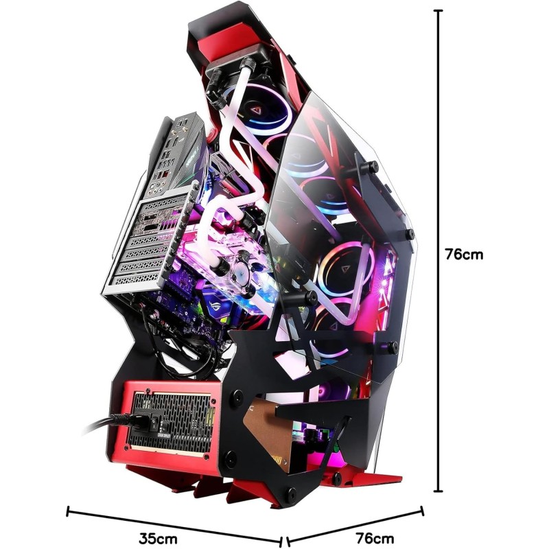 Antec Torque computer case Midi-Tower Nero, Rosso