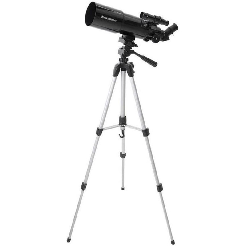 Celestron 22030 Travel Scope Telescopio rifrattore portatile con obiettivo 80mm, ottica in vetro completamente rivestita, pacchetto software di astronomia bonus e adattatore smartphone per digiscopia - 80mm with Software and Smartphone Adapter