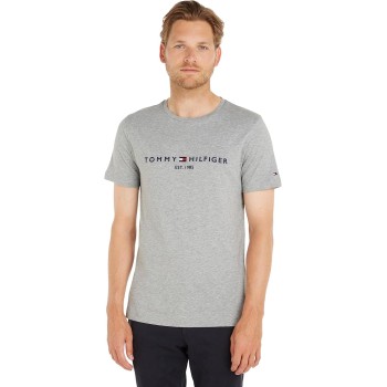 Tommy Hilfiger Uomo T-Shirt Maniche Corte Core Tommy Logo Scollo Rotondo - XL Grigio (Cloud Htr) Tommy Hilfiger Uomo T-Shirt Maniche Corte Core Tommy Logo Scollo Rotondo - XL Grigio (Cloud Htr)