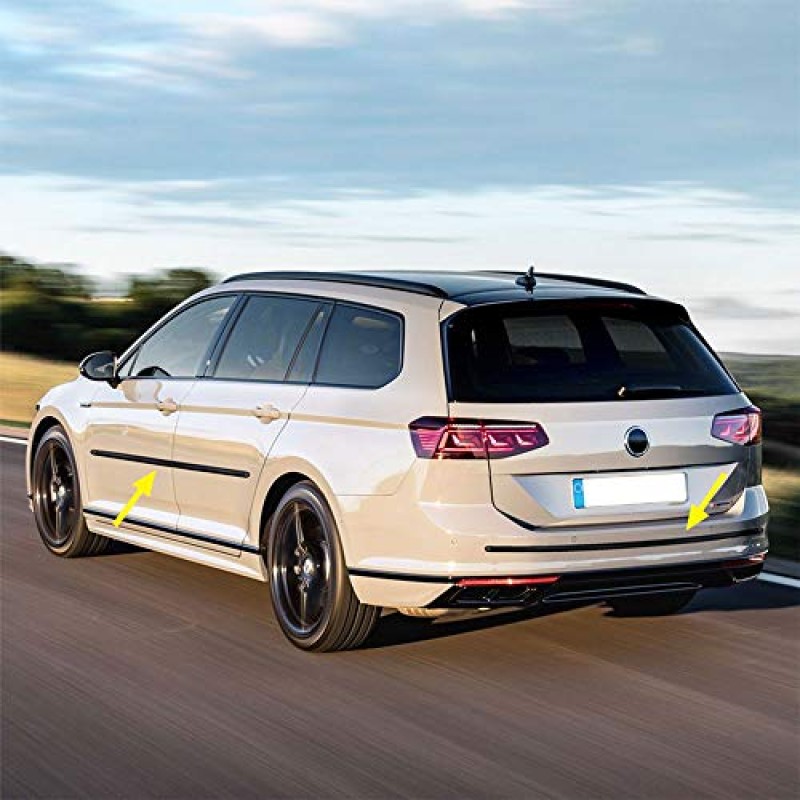 4R Quattroerre.it 12254 Modanature Bumper Paracolpi per Auto con Terminali, 42 mm x 5 mt - 42 mm x 5 mt