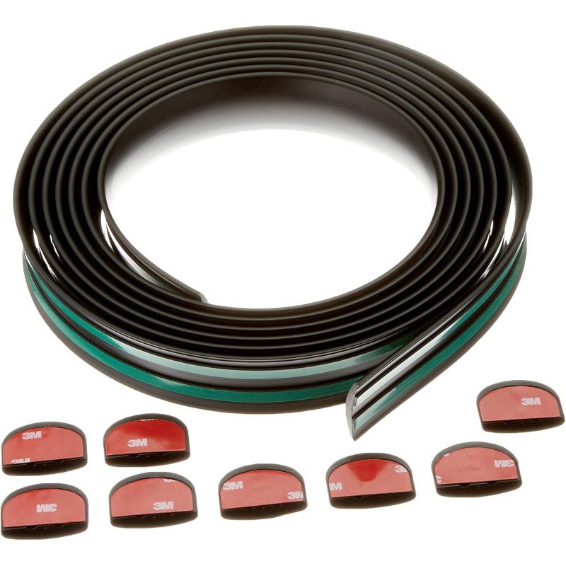 4R Quattroerre.it 12254 Modanature Bumper Paracolpi per Auto con Terminali, 42 mm x 5 mt - 42 mm x 5 mt