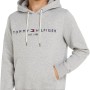 Tommy Hilfiger Uomo Felpa Core Tommy Logo con Cappuccio - XXL Grigio (Cloud Htr)